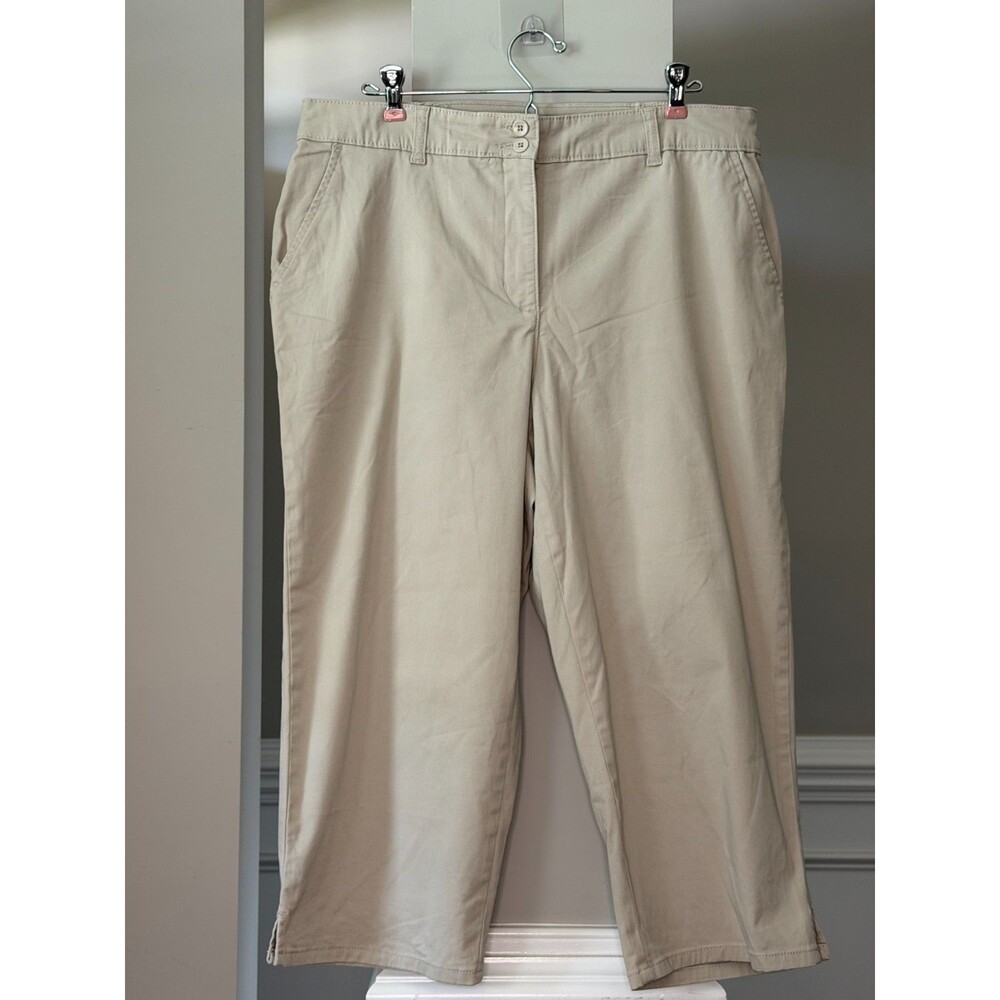 Karen Scott Women's Comfort Waist Capri Pants Stonewall Sz 14